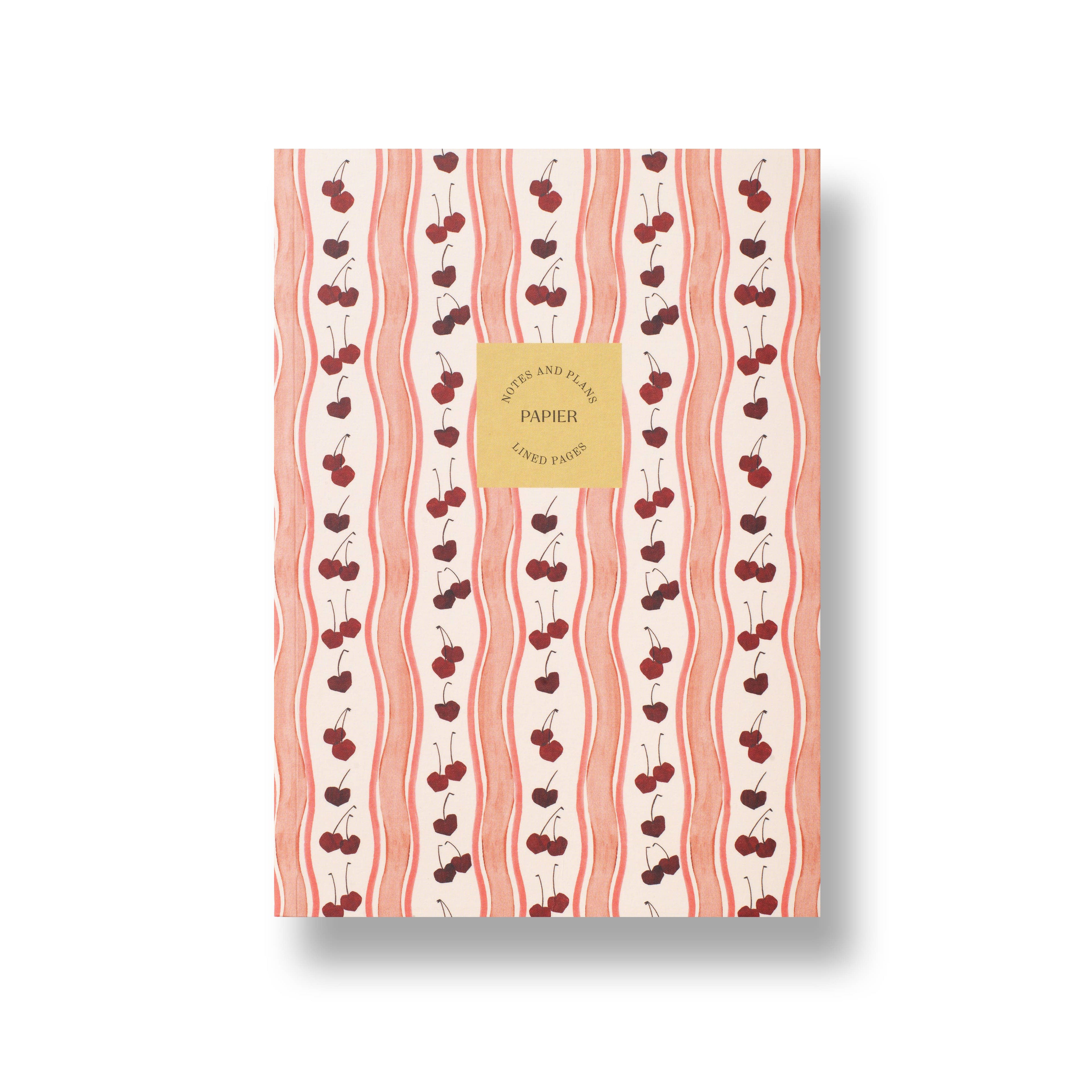Lined Notebook, A5 Softcover - Cherry Wave