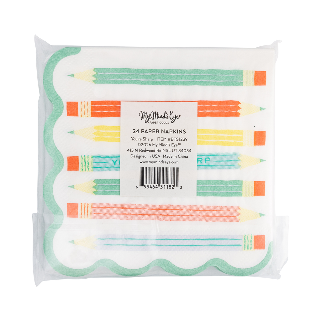 BTS1239 - Pencil Cocktail Napkin