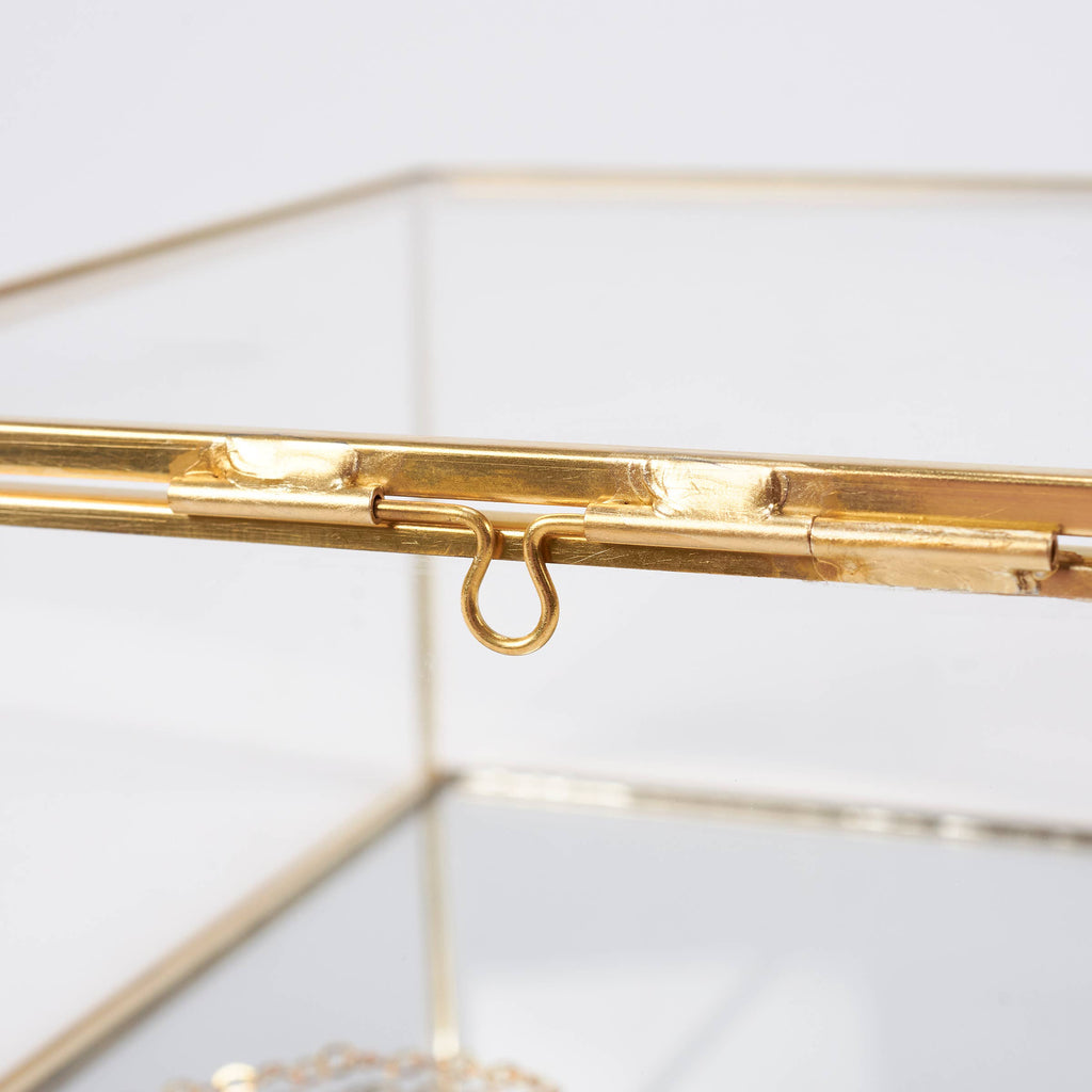 Glass Square Hinged Box