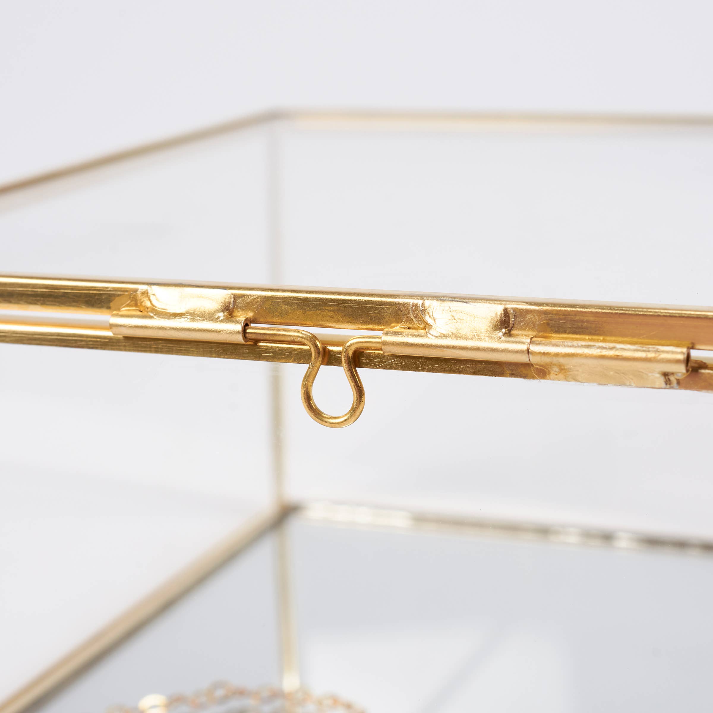 Glass Square Hinged Box