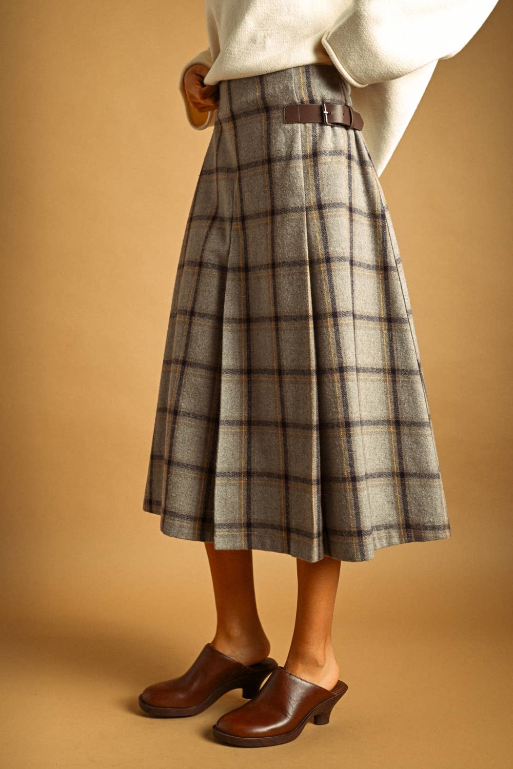 PLAID LONG SKIRT