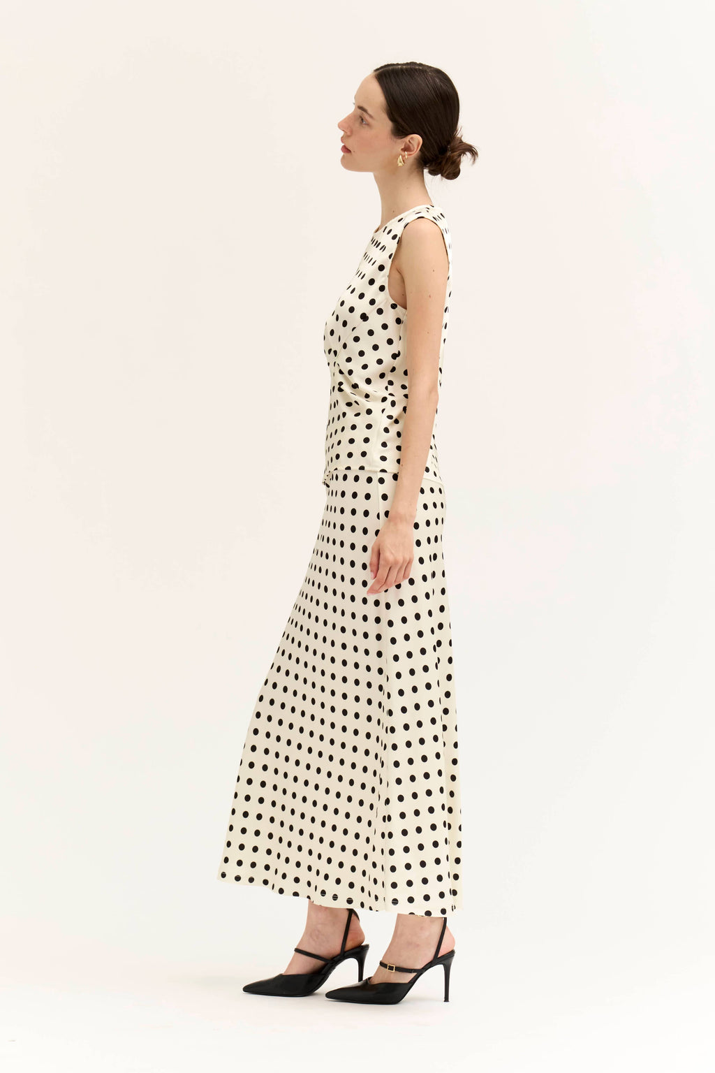 POLKA DOT SLIP SKIRT