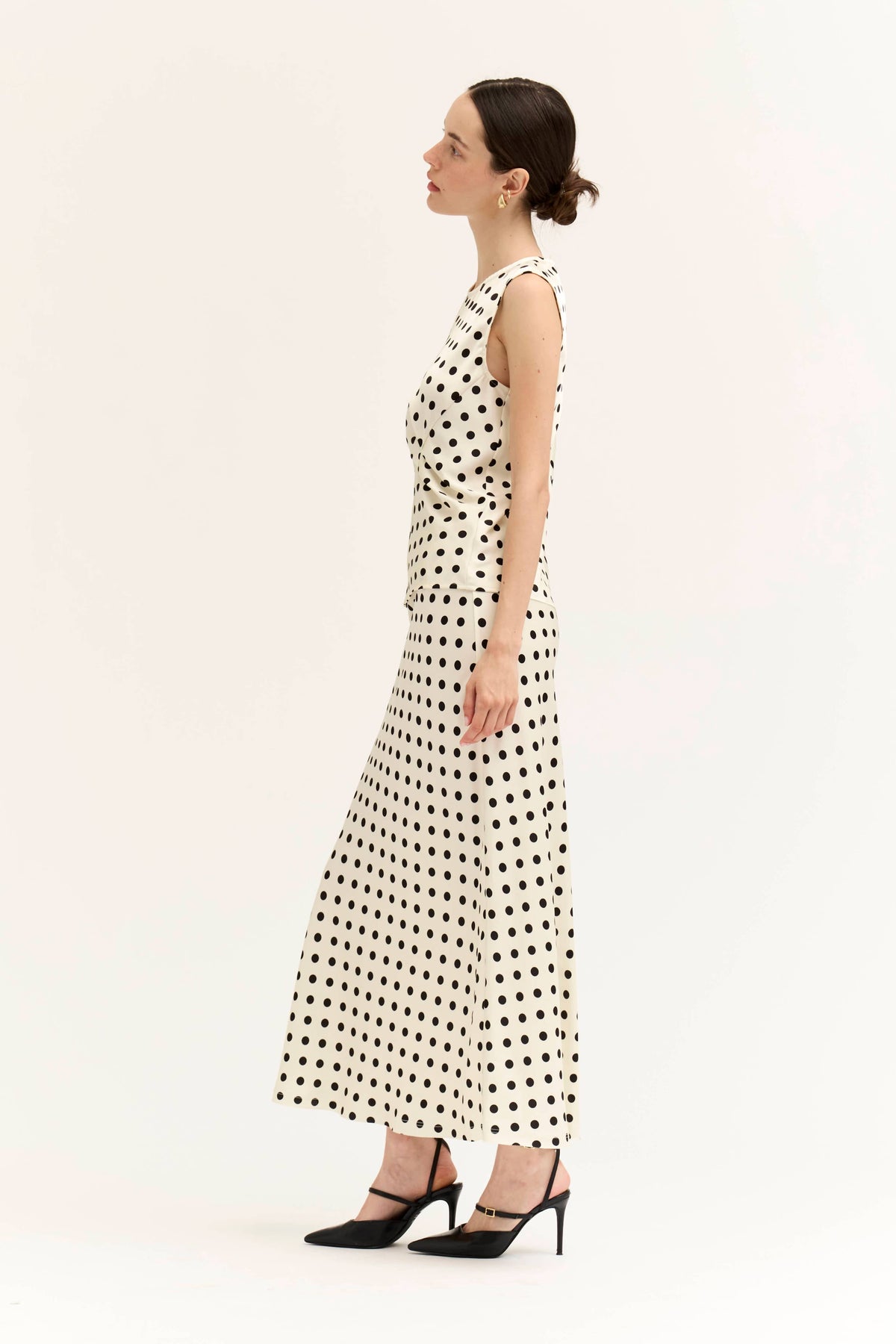 POLKA DOT SLIP SKIRT