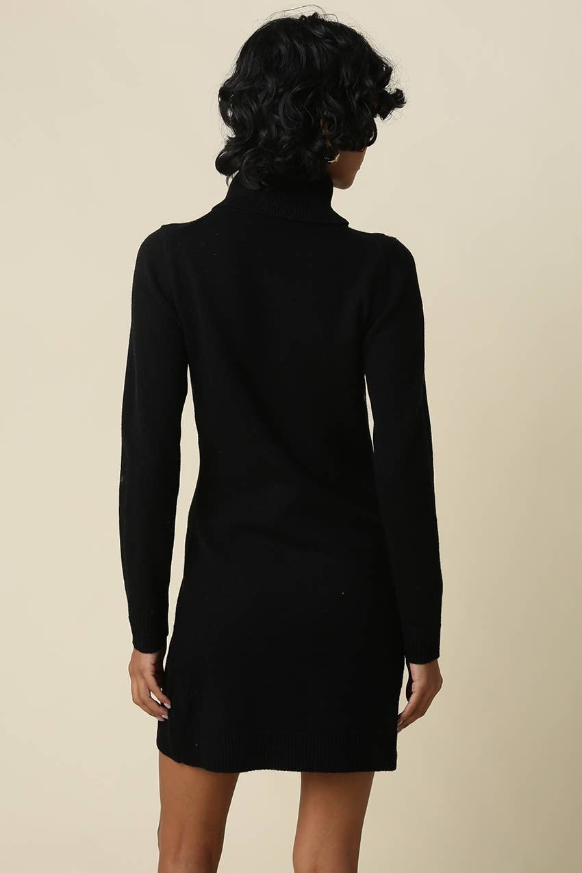 Jane High Neck Mini Knit Dress