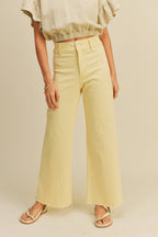 Straight Wide Leg Denim Pants
