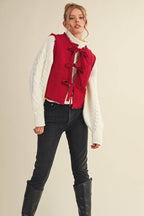 Floral Lace Trim Vest