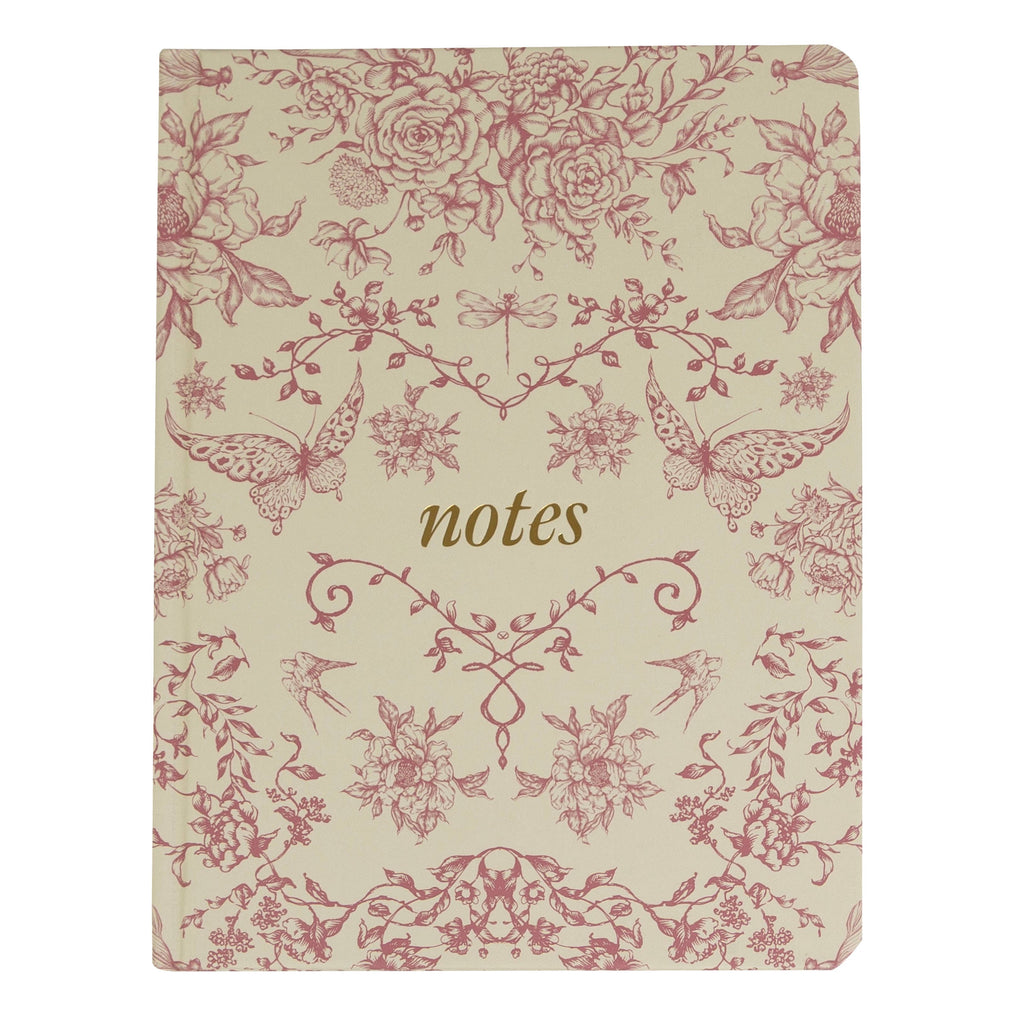 Red Toile Notes Journal, Hardcover Stationary