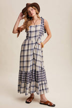 Gingham Tiered Maxi Dress