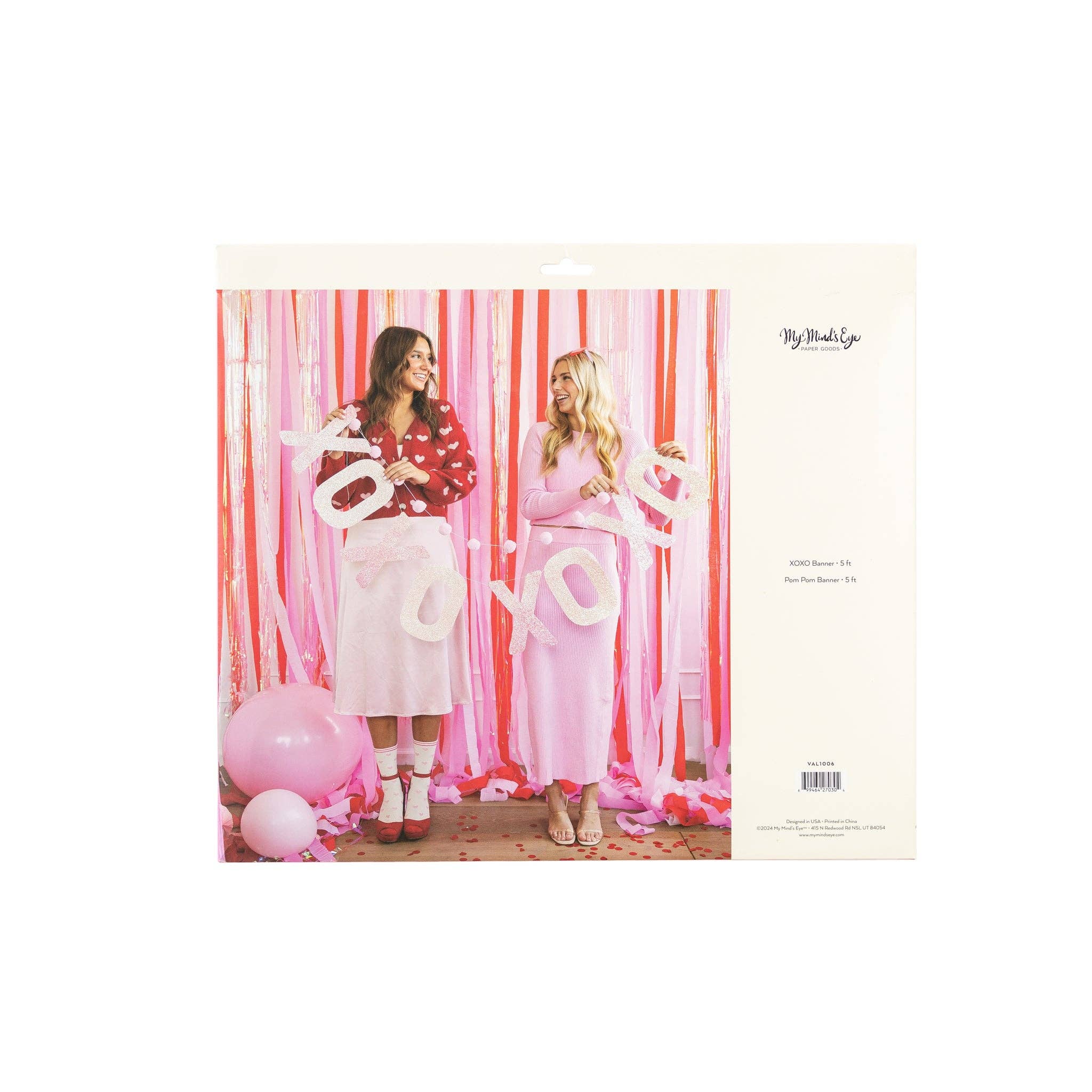 XOXO Glitter Banner Set