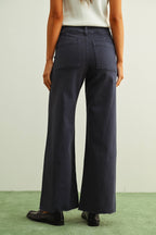 Straight Wide Leg Denim Pants