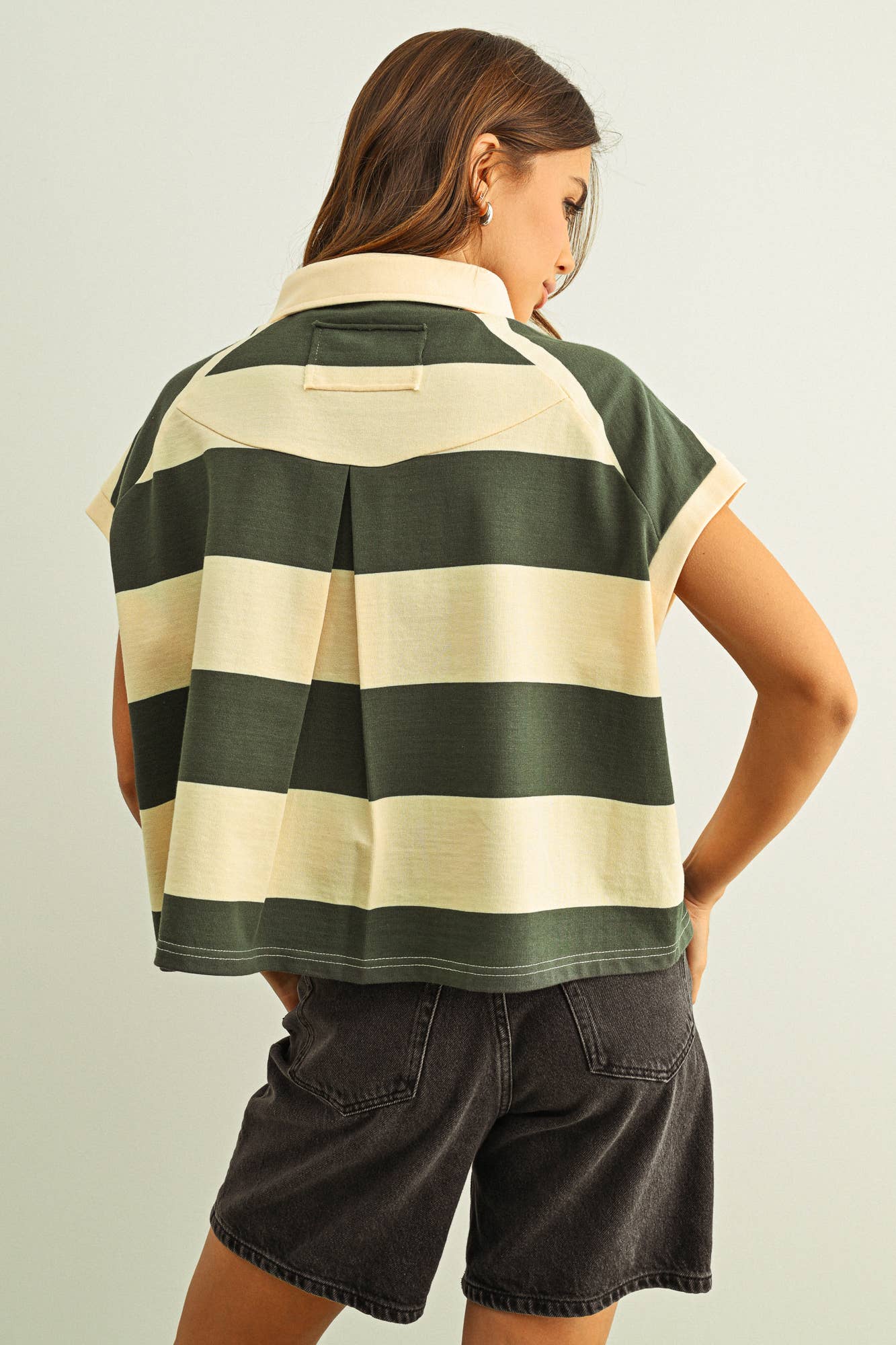 WIDE STRIPED SSLV POLO SHIRTS