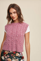 Cable Knit Sweater Vest
