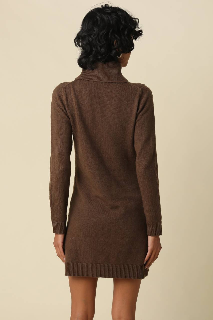 Jane High Neck Mini Knit Dress