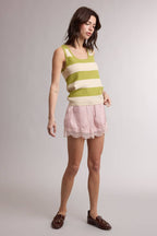 STRIPED KNIT SWEATER TANK