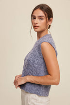 Cable Knit Sweater Vest