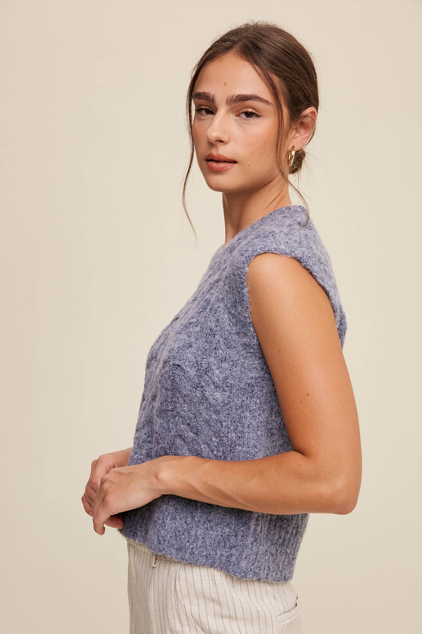 Cable Knit Sweater Vest