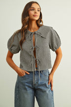 Gingham Sailor Blouse