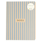 Cream and Blue Striped Hardcover Notebook