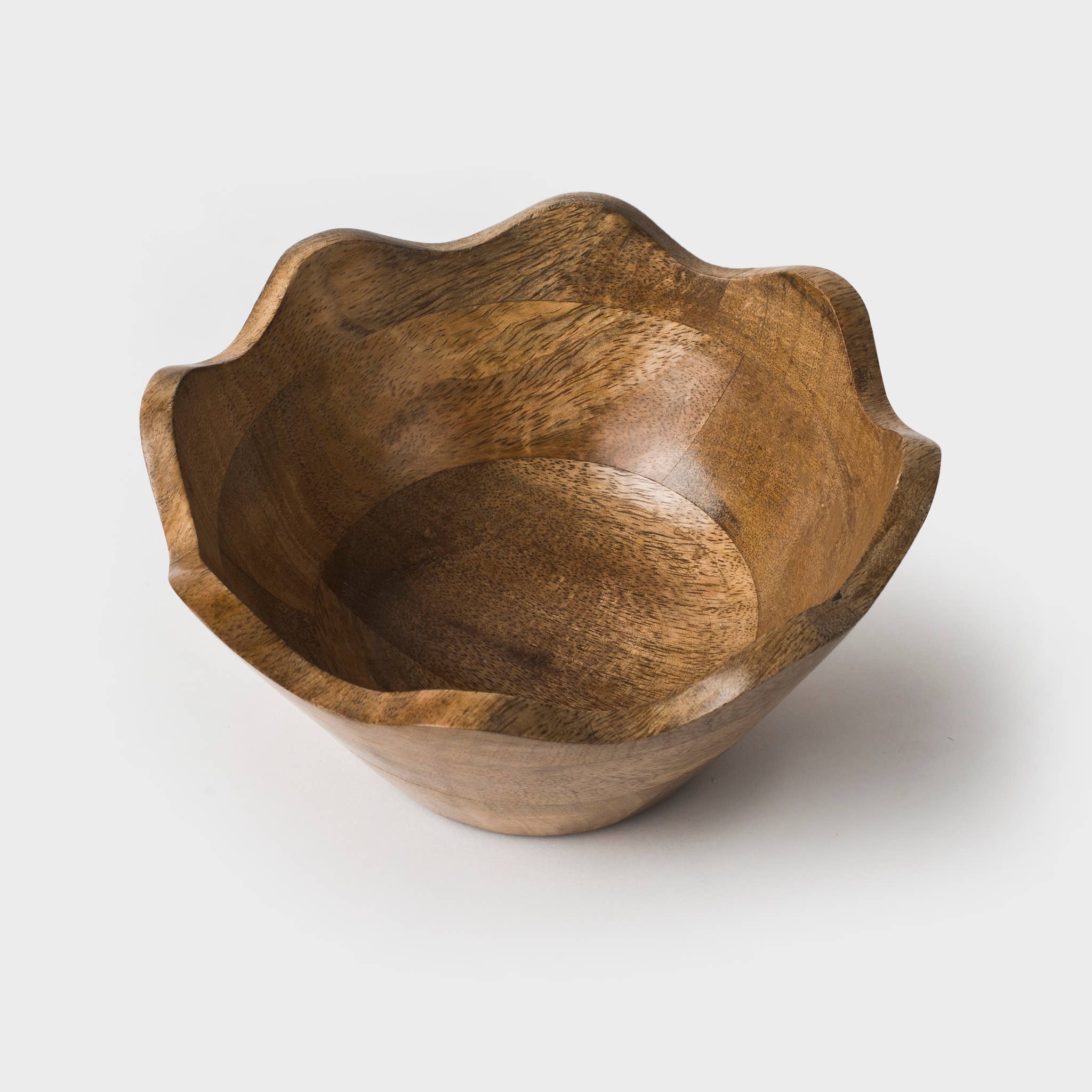 Scalloped Wooden Bowls