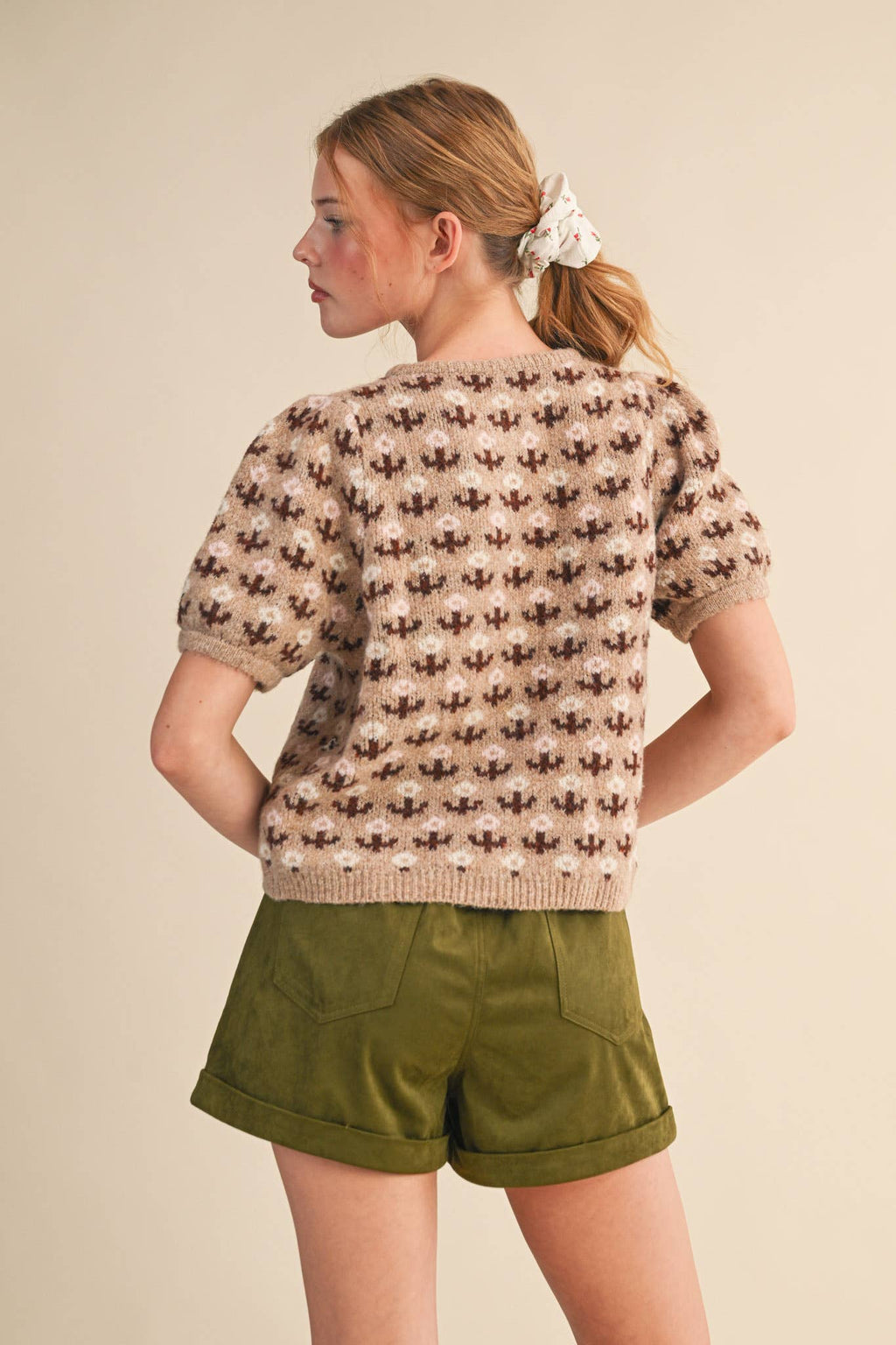 Floral Short Sleeve Cardigan