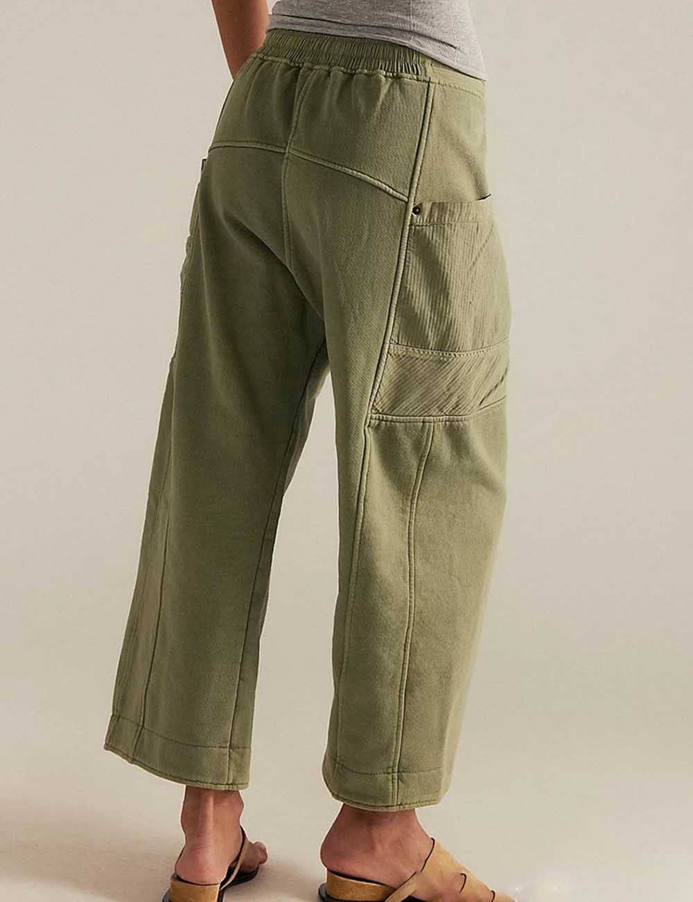 Drawstring Pockets Straight Leg Sweatpants
