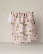 Flower Tiles Tea Towel - Mahjong