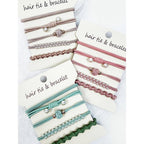 Boho Inspired Pearl Detail Hair Tie Bracelets
