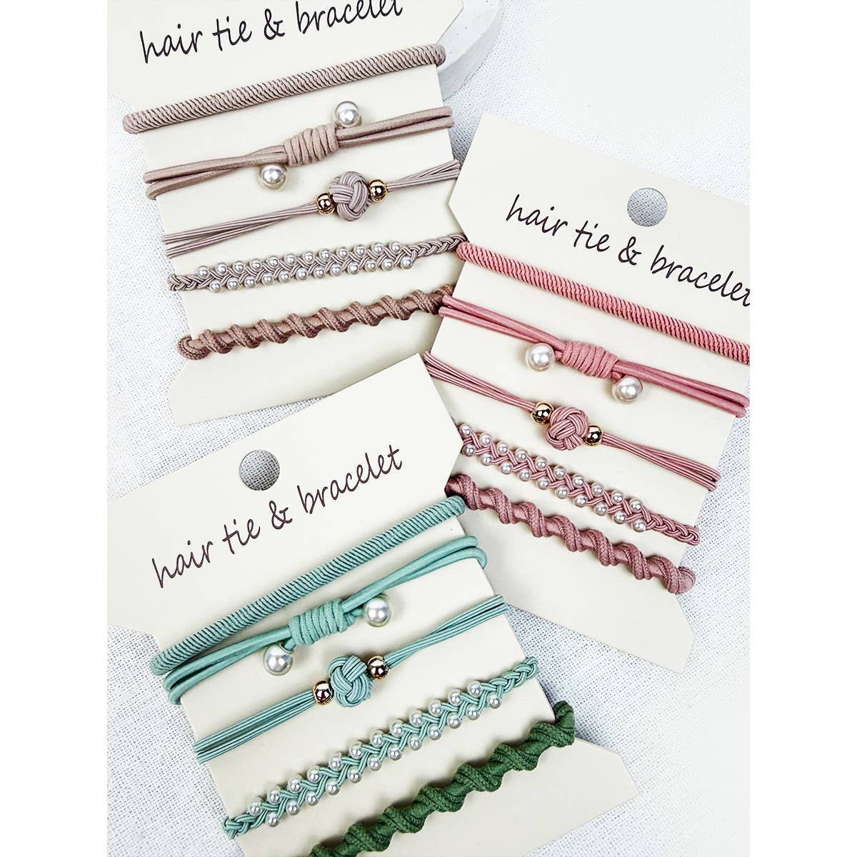 Boho Inspired Pearl Detail Hair Tie Bracelets