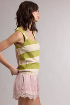 STRIPED KNIT SWEATER TANK