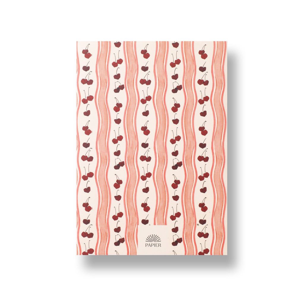 Lined Notebook, A5 Softcover - Cherry Wave