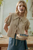Gingham Sailor Blouse