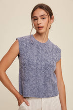 Cable Knit Sweater Vest