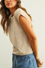 STRIPE PATTERN SLUB TOP
