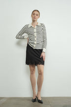 Stripe Collar Cardigan