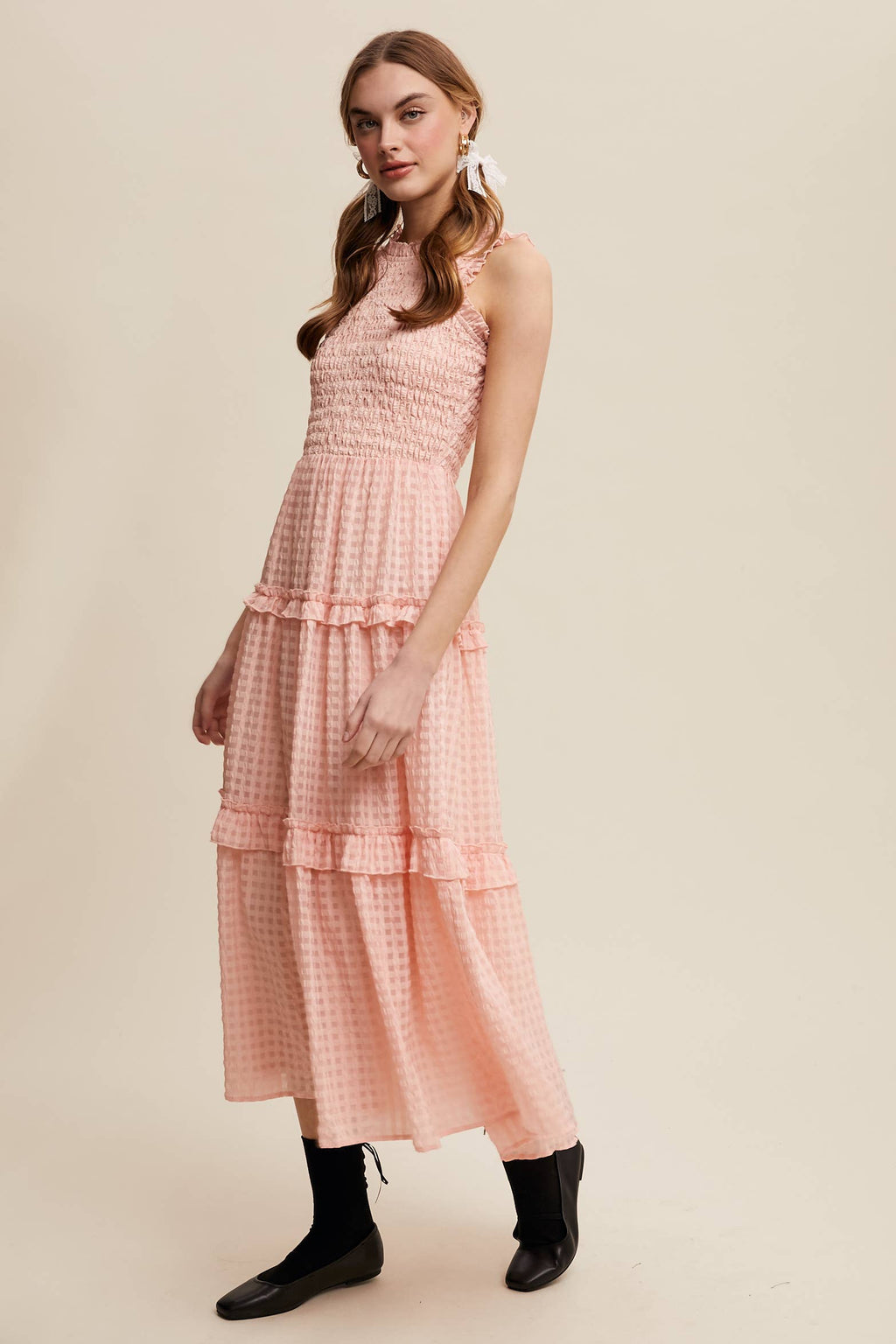 Sleeveless Gingham Dress