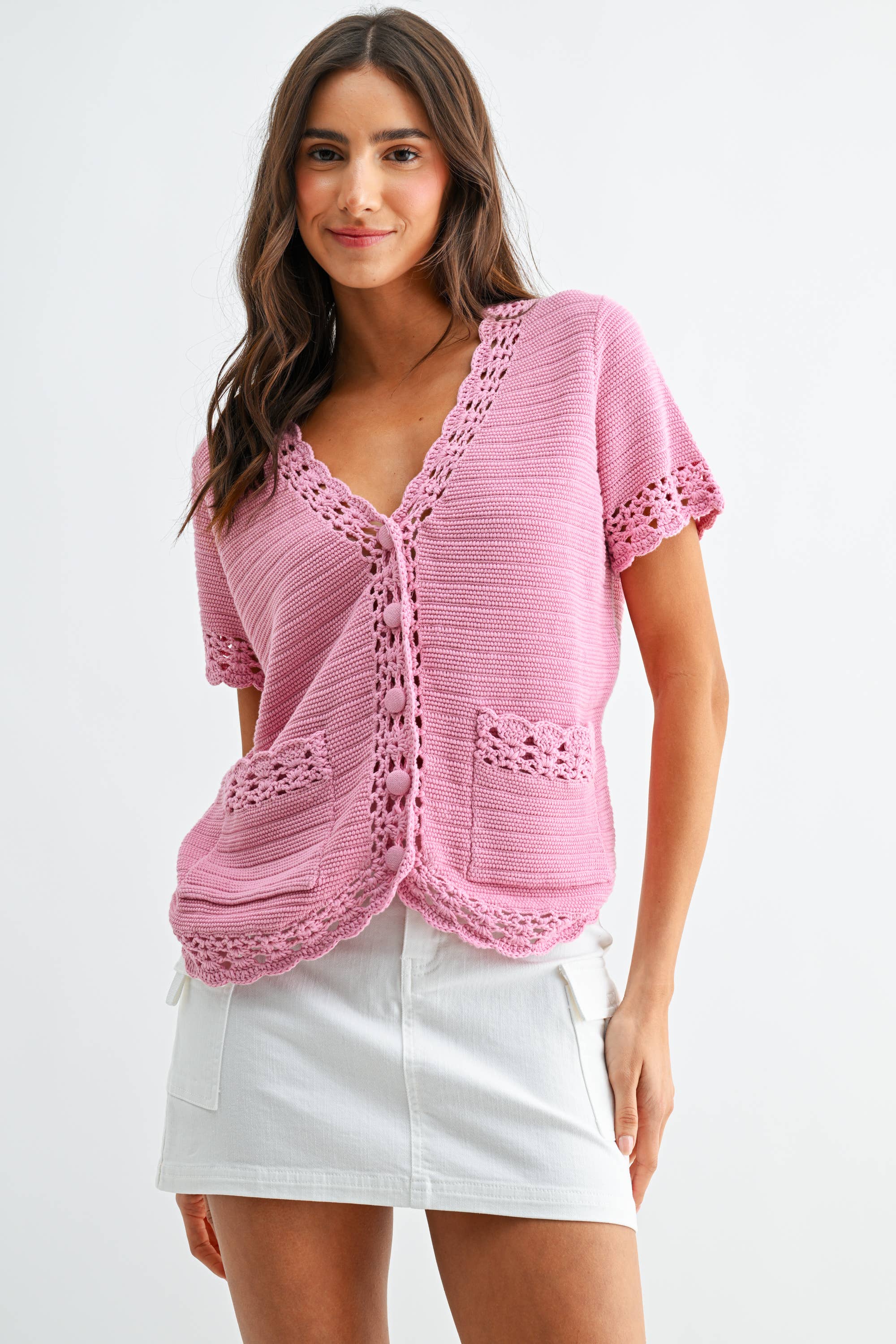 Crochet Knit Cardigan