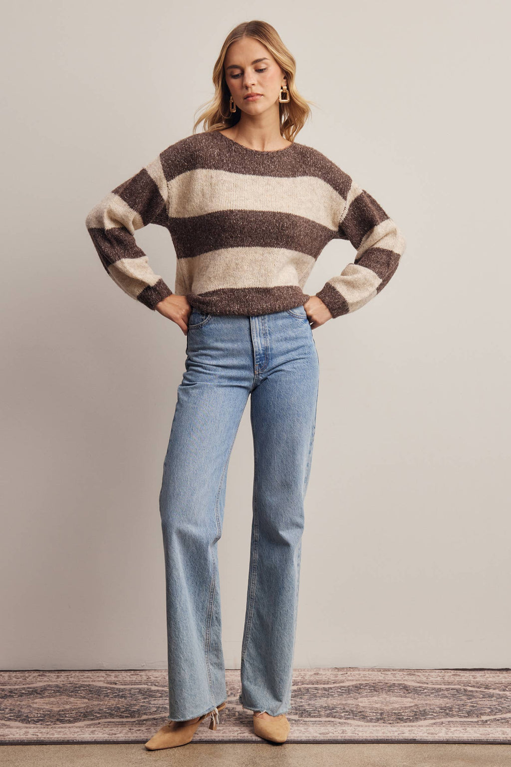 Soft Stripe Knit Sweater