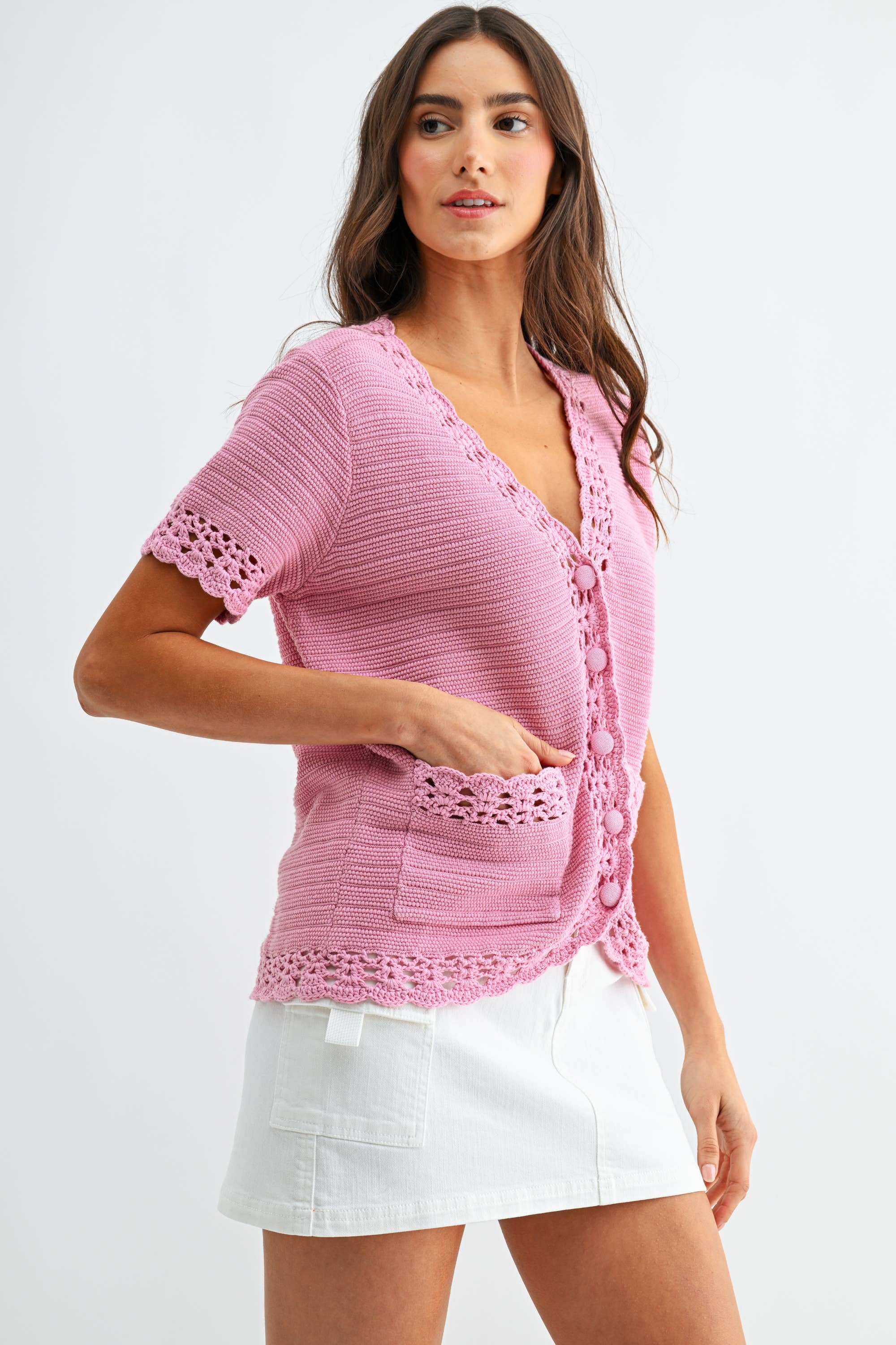 Crochet Knit Cardigan