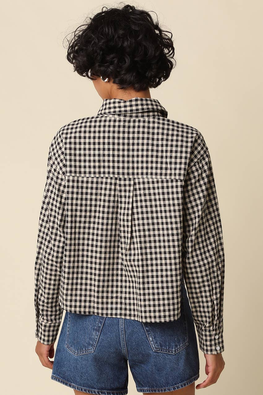 Alvina Gingham Button-Up Shirt