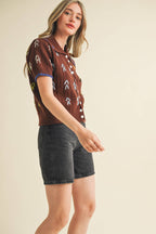 Hand Embroidered Button Down Sweater
