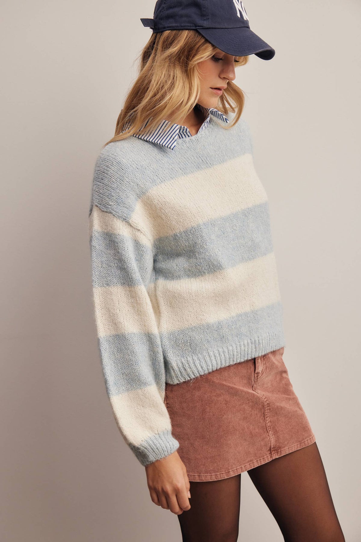 Soft Stripe Knit Sweater