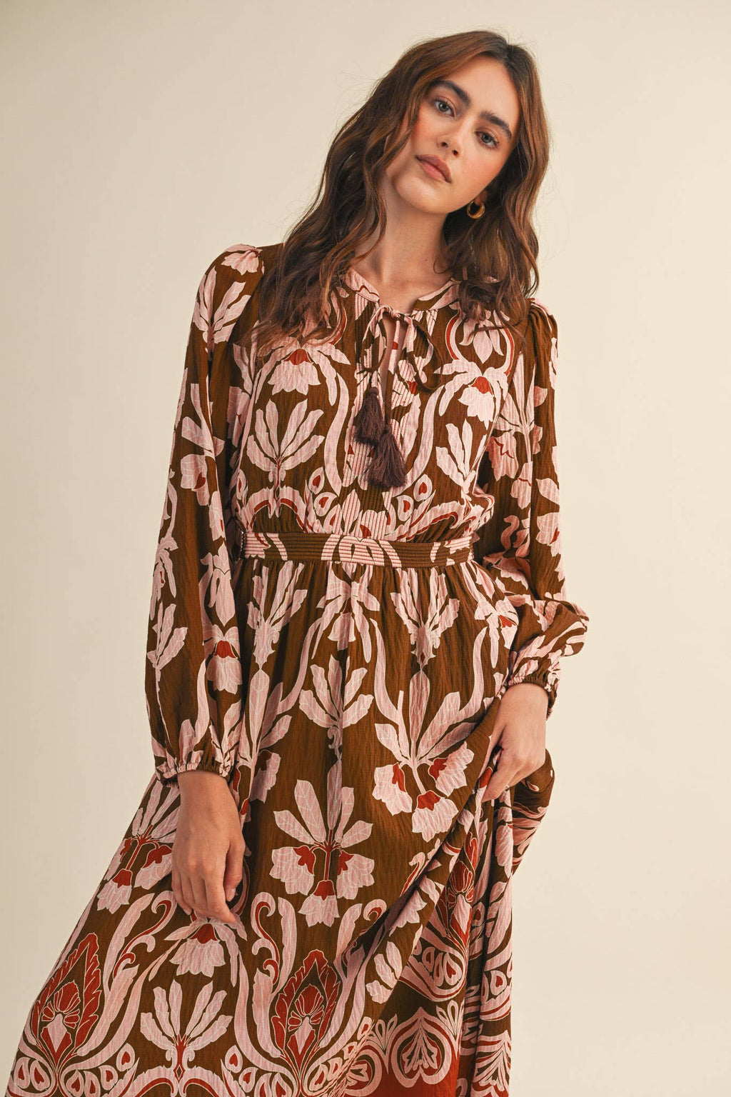 FLORAL PRINT MIDI DRESS