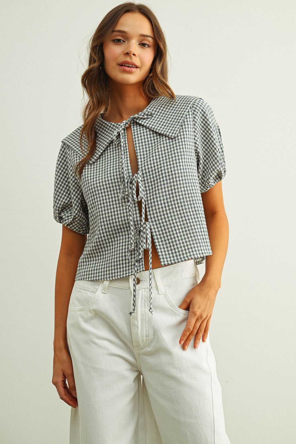 Gingham Sailor Blouse
