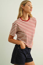 ESSENTIAL STRIPE RINGER TEE