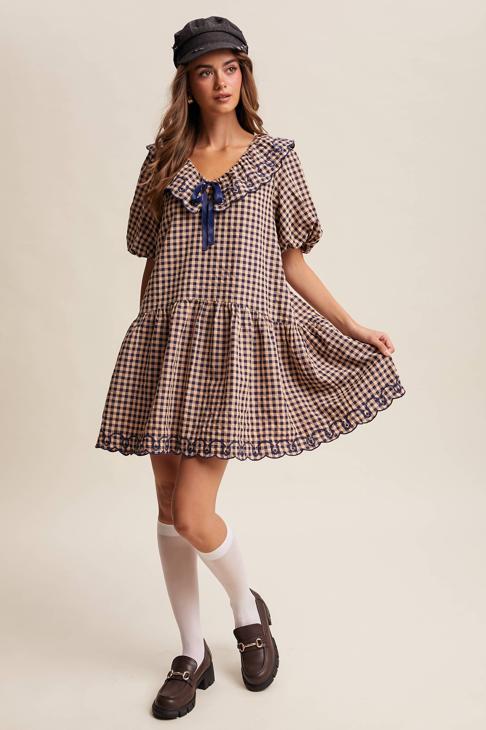Gingham Babydoll Dress