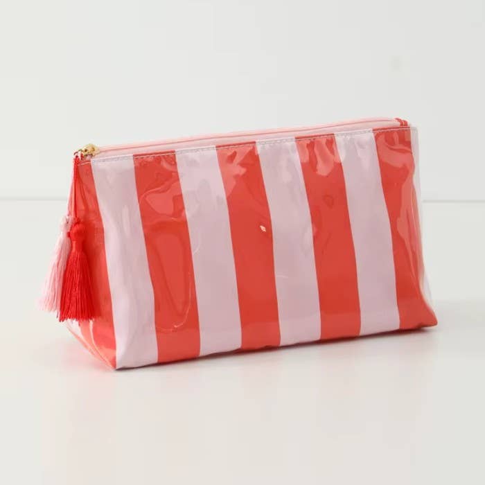 Striped Cosmetic Makeup Bag