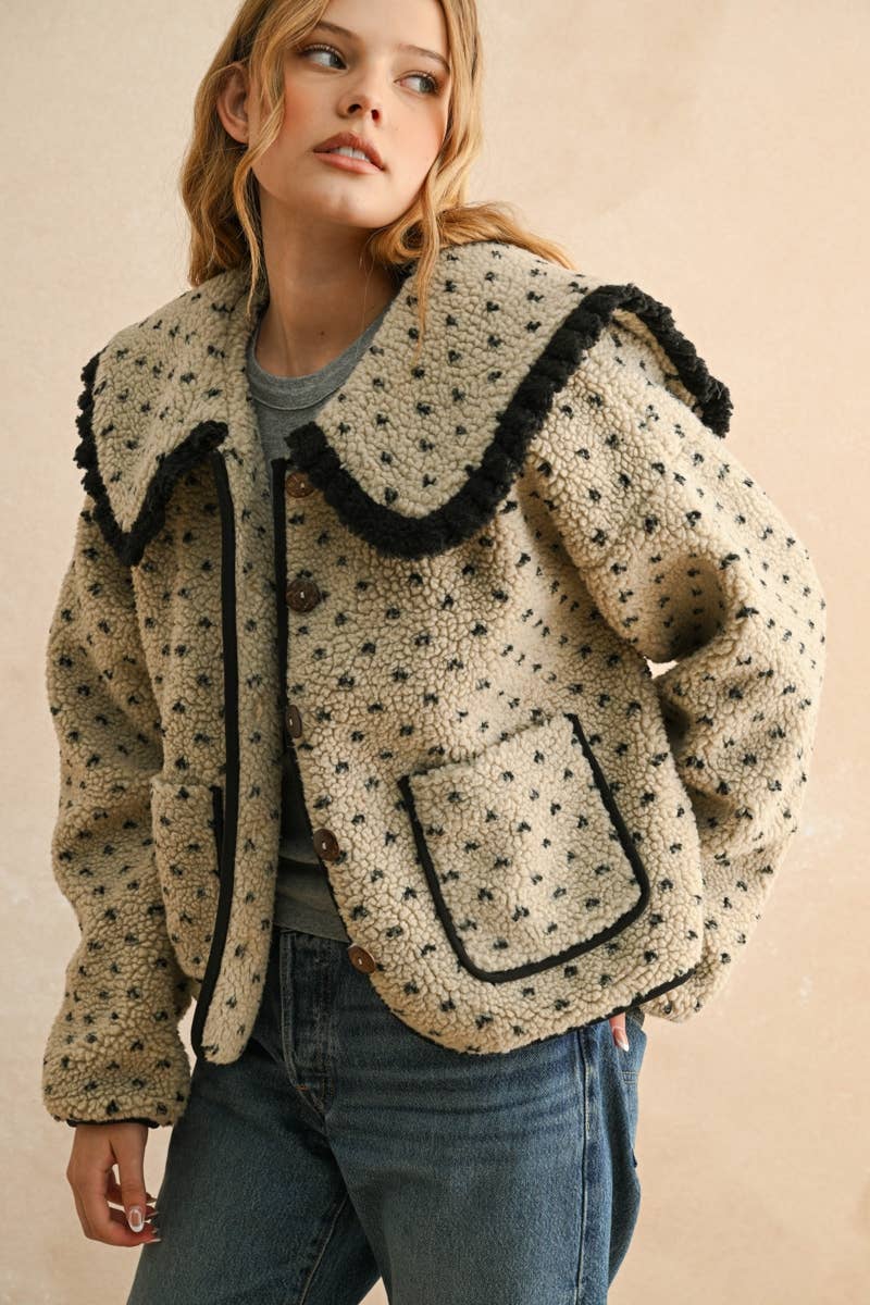 Printed Sherpa Jacket