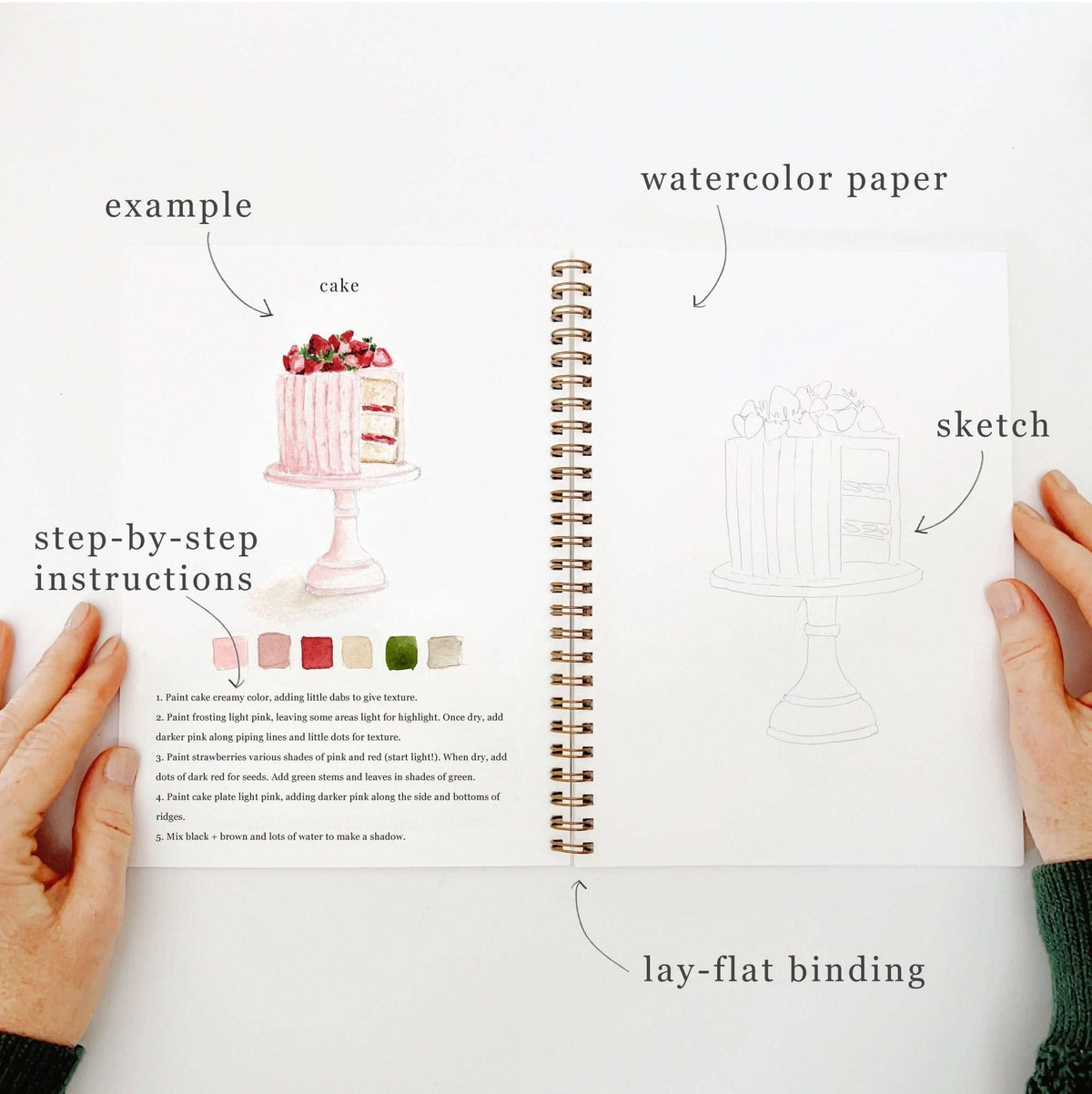 Baking watercolor workbook