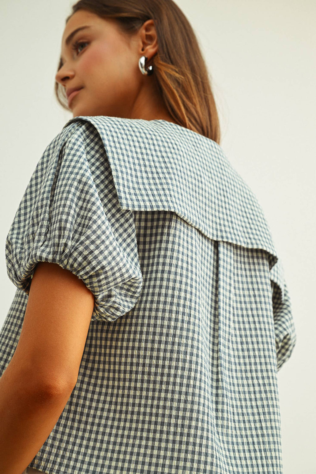 Gingham Sailor Blouse