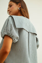 Gingham Sailor Blouse